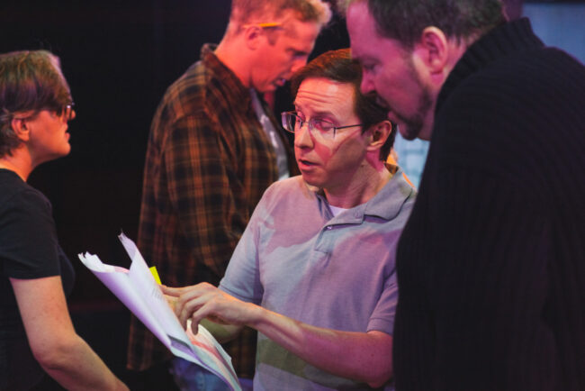 Nik Henle (center) as Craig in Laughing Stock 📷 Matthew Peterson