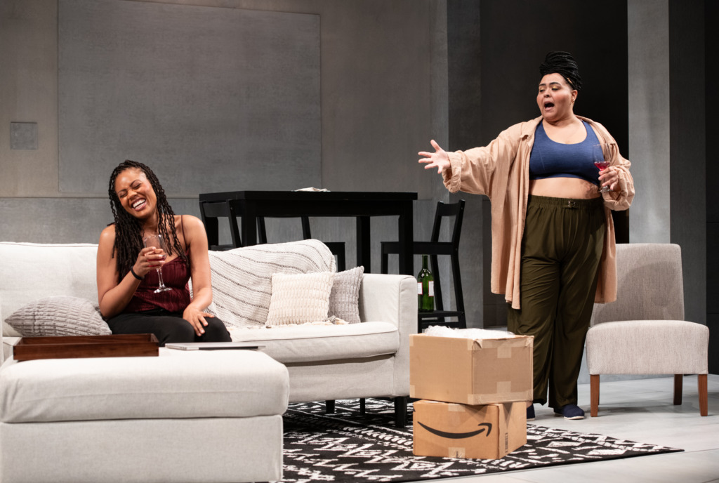Nikkole Salter (left) as Leslie and Cristina Pitter (right) as Miriam in A Jumping-Off Point 📷 Margot Schulman