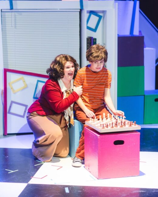 Emily Mackay (left) as Trina and McKenzie Nace (right) as Jason in Falsettos at MTC  📷 Matthew Peterson