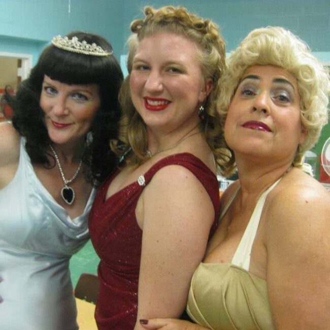 (L to R) Anne Villenueva, Kelly Rardon, and Terry DePaola in The Plot, Like Gravy, Thickens at St. Gabriel's Miracle Players (Fall 2012)