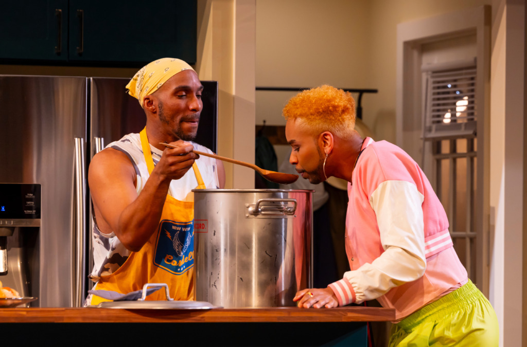 Bjorn Dupaty (left) as Cordell and Israel Erron Ford (right) as Isom in The Hot Wing King 📷 T Charles Erickson Photography