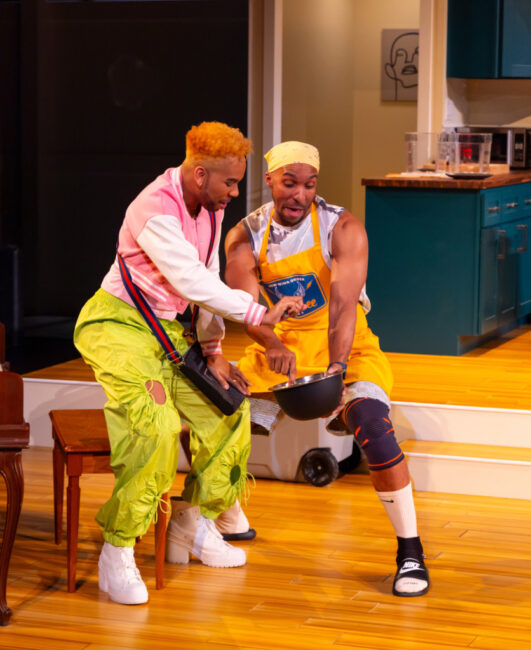Israel Erron Ford (left) as Isom and Bjorn Dupaty (right) as Cordell in The Hot Wing King 📷 T Charles Erickson Photography