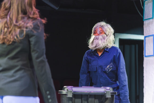 RGG Summers (right) as Janitor in Working For Crumbs 📷Matthew Peterson Photography