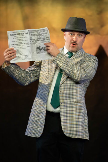 Matt Perry as Scranton Slim/Society Max in Guys & Dolls at Tidewater Players 📷 Jason Standish