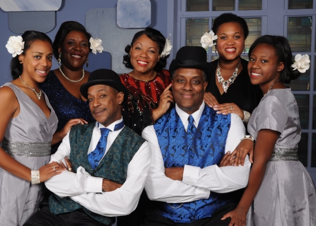 The cast of Vagabond Players' Ain't Misbehavin' (from left to right) Amber Hooper, Melissa Broy Fortson, Timoth David Copney, Brenda D. Parker, Kevin Sockwell, Michelle Bruno, and Summer Hill.