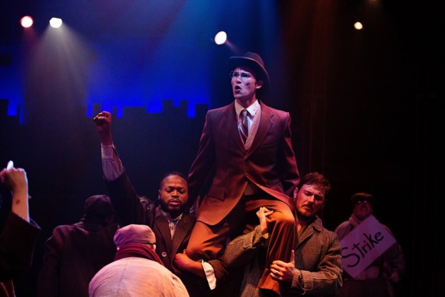 Zac Brightbill (center) as Younger Brother in Ragtime at Toby's Dinner Theatre