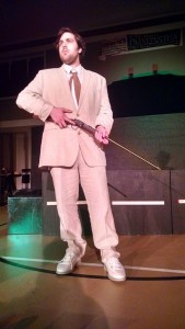 Ethan Croll as Edward Prendick in The Island of Doctor Moreau at Twin Beach Players