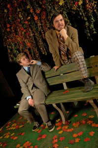 Tim Neil (left) as Peter and Charles Gearhart (right) as Jerry in Edward Albee's The Zoo Story