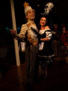 Michael Silber (left) as Lumiere  and Ashley Greeley (right) as Babette