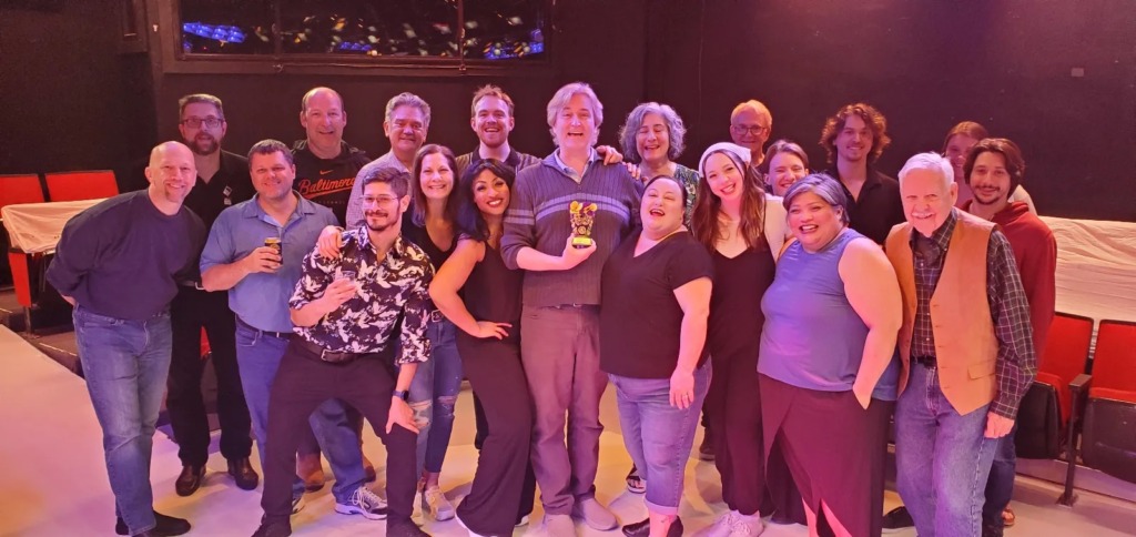 The Colonial Players of Annapolis cast & crew of "Working: A Musical" receiving a Bloomie Award in 2025