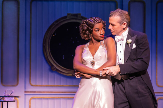 Leandra Ellis-Gaston (left) as Sugar and Matt Loehr (right) as Joe in Some Like It Hot at The Hippodrome 📷 Matthew Murphy