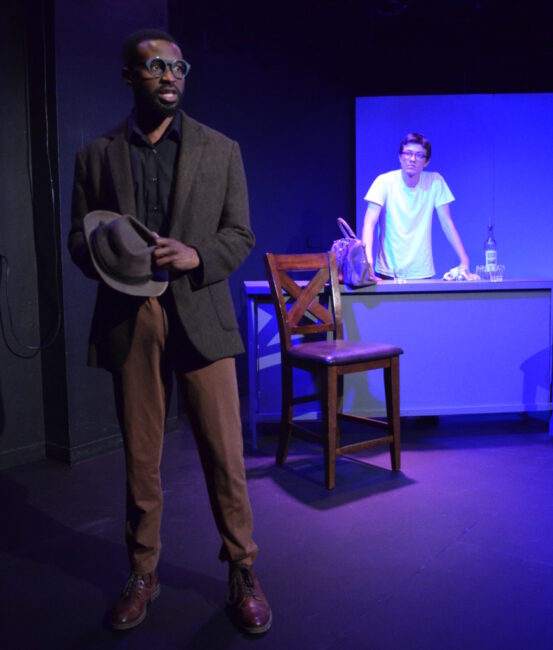 Isaiah C. Evans (left) as Jack and Pablo Akira (right) as Frank in 'Bar Noir' at Variations on Night with Rapid Lemon Productions 📷 Max Garner