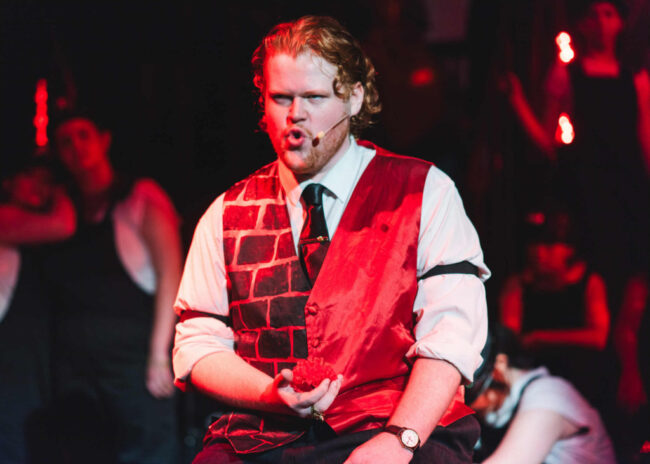 Daniel Koncurat as Hades in Hadestown (Teen Edition) at Theatreworks Live 📸 Matthew Peterson