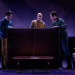 Kyle Prue (left) as Marc with Bruce Randolph Nelson (center) as Serge and Tony K. Nam (right) as Yvan in Art at Everyman Theatre 📷 Teresa Castracane Photography
