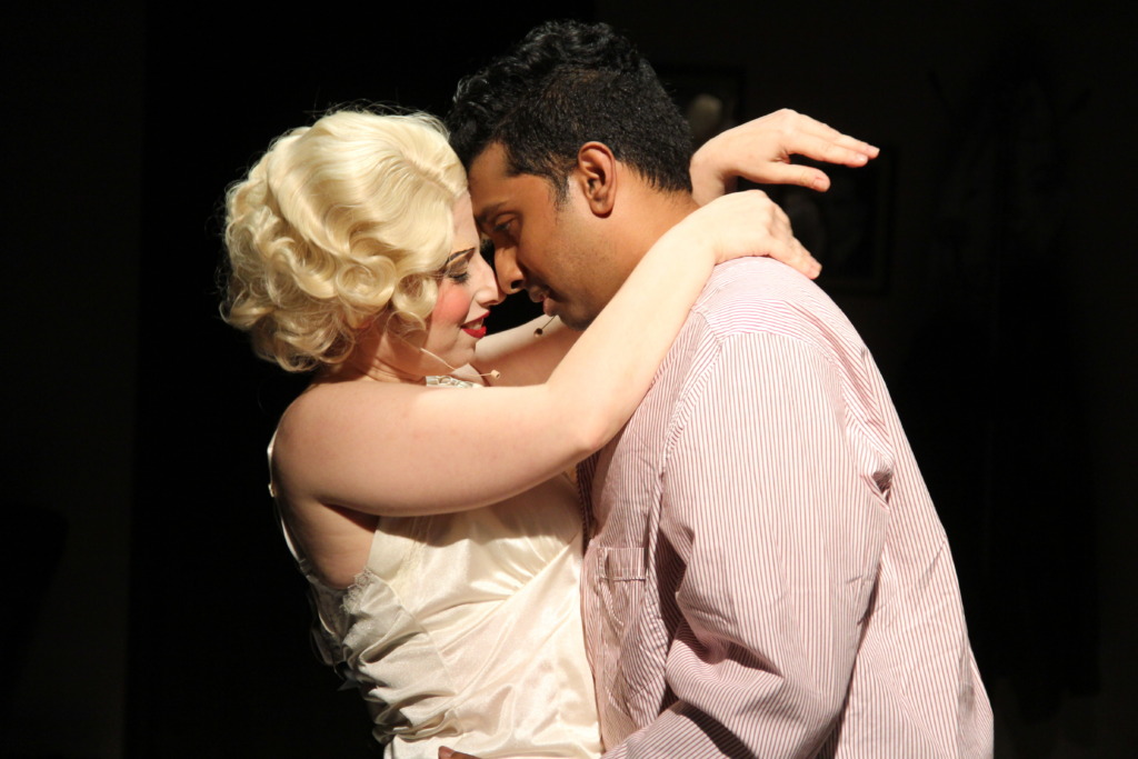 Melanie Kurstin (left) as Queenie and Jehan Silva (right) as Burrs in The Wild Party at Other Voices Theatre đ· Adam Blackstock