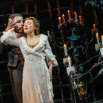 Isaiah Bailey (left) as The Phantom and Jordan Lee Gilbert (right) as Christine Daaé in The Phantom of the Opera North American Tour 📷 Matthew Murphy and Evan Zimmerman