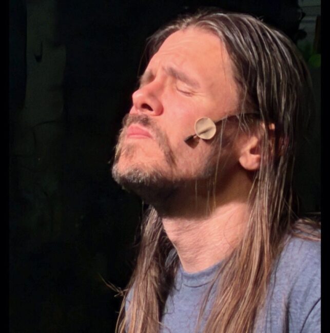 Johnny Drew as Jesus in Godspell at Stand Up For...Theatre 
