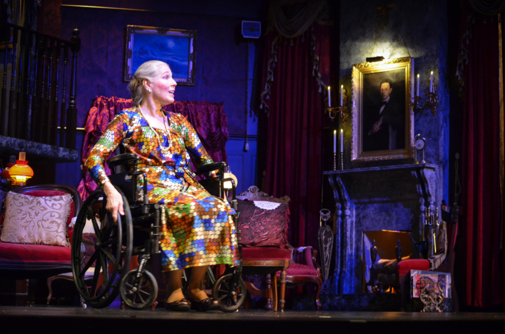 Jeanne Louise as Minerva Osterman in Web of Murder at Bowie Community Theatre 📷 Reed Sigmon
