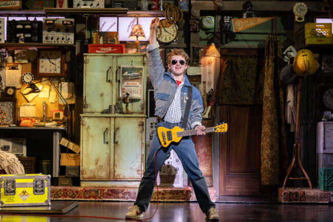 Lucas Hallauer as Marty McFly in The First National Tour of Back to the Future: The Musical 📷 McLeod9 Creative
