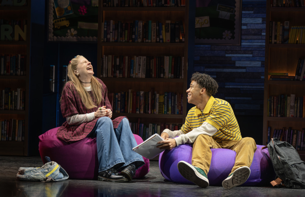 Ann Morrison (left) as Kimberly and Marcus Phillips (right) as Seth in the National Tour of Kimberly Akimbo📷 Joan Marcus