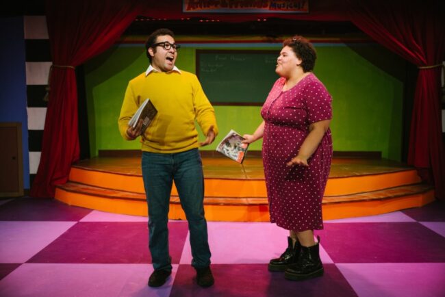 Richie Dobson (left) as Arthur and Mae Philippe-Auguste (right) as Muffy in Arthur and Friends Make a Musical at MET Fun Company