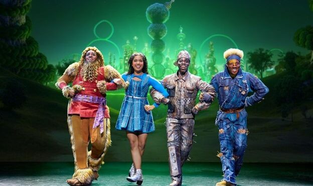 Cal Mitchell as The Lion, Phoenix Assata LaFreniere as Dorothy, D. Jerome as The Tinman and Elijah Ahmad Lewis as The Scarecrow in the North American Tour of THE WIZ. 📷 Jeremy Daniel