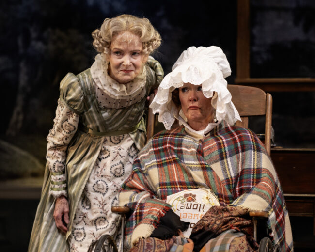 Helen Hedman (left) as Miss Bates and Megan Anderson (right) as Mother in Emma at Everyman Theatre 📷 Teresa Castracane Photography