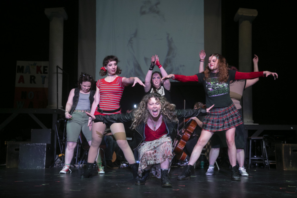 Geneva Croteau (center) as Whatshername and the cast of American Idiot at Silhouette Stages đˇ Shealyn Jae Photography