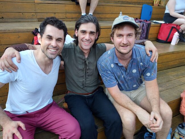 Steven Todd Smith (left) with Pete Sheldon (center) and Jake Urtes (right); Henry IV Part 1