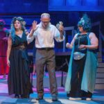 Lisa Pastella (left) as Melpomene with David Steinhorn (center) as Danny, and Amy Haynes Rapnicki (right) as Calliope in Xanadu at Cockpit in Court đˇ Trent Haines-Hopper/realgoodphotos.com