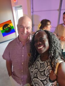 producing artistic director Tad Janes (left) with Rona Mensah (right)