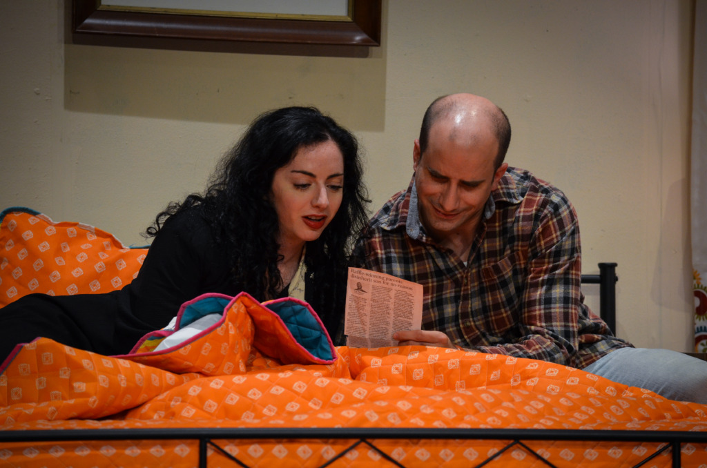Casey Brownstein (left) and Andrew Rappa (right) in Return Engagements at Bowie Community Theatre đź“· Reed Sigmon