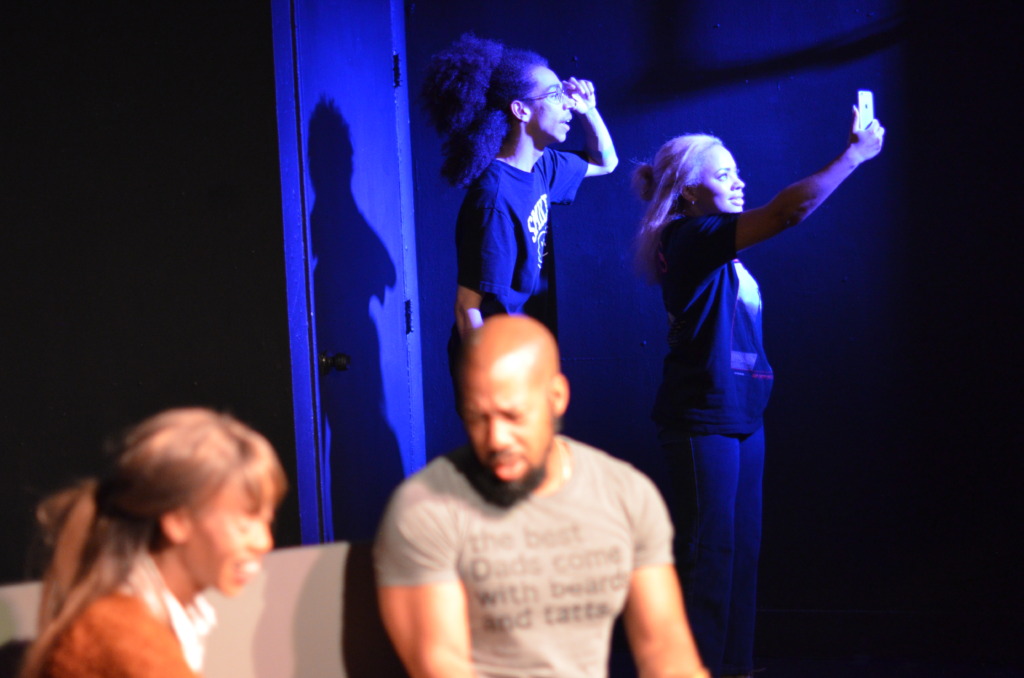 ReginaGinaG, Jae Jones, Caleb Madison, and Alexys Adams in "Moving In" by Allison Chen with Variations on Silence at Rapid Lemon Productions