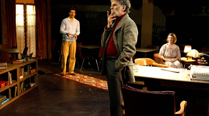 Matthew Payne (left) as Clifford Anderson and Phil Gallagher (right) as Sidney Bruhl in Deathtrap at Cockpit in Court 📷 Real Good Pictures