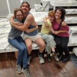 (L to R) Evan Crump, Jake Urtes, Maureen O'Neal, and Gillian Shelly at rehearsal for Much Ado About Nothing.