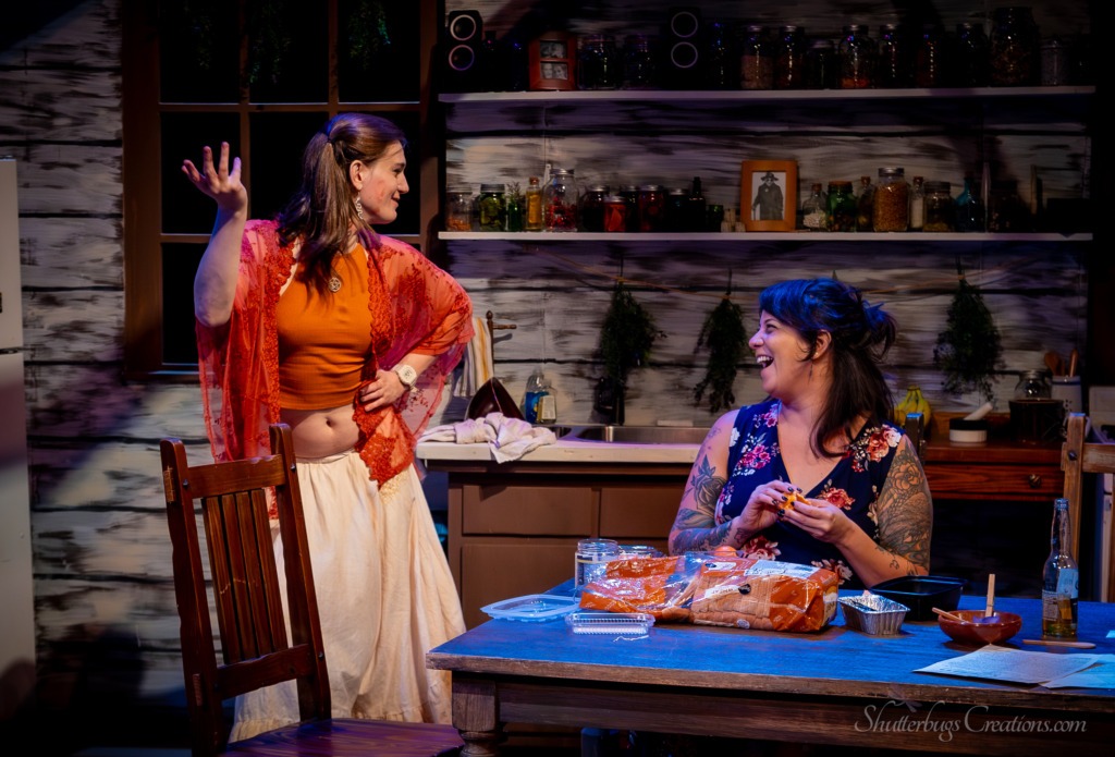 Alex Aspiazu (left) as Ellen and Willow Kyteler (right) as Kim in Where Dead Women Go to Dance at Theatre Prometheus đ· Charlotte Hayes