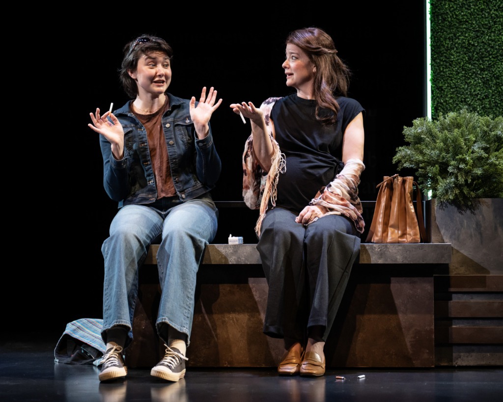 Em Whitmore (left) as Ava and Megan Anderson (right) as Elanor in Different Words for Happiness at Everyman Theatre đˇ Teresa Castracane